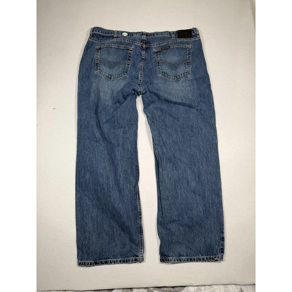 Harley-Davidson Jeans Mens 43x31 Blue Medium‎ Wash Straight Denim Motorcycle